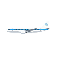 KLM Airplane Illustration: A Detailed Side View of a Passenger Jet.