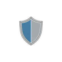 Elegant shield design with blue and gray color scheme for protection.