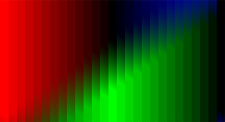 Abstract gradient of red green and blue pixelated colors