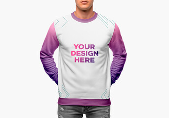 Sweatshirt Mockup On Man