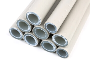Fototapeta premium stabilized polypropylene pipes for soldering, pvc pipes for hot and cold water