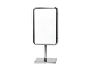 Blank illuminated display stand on a square base