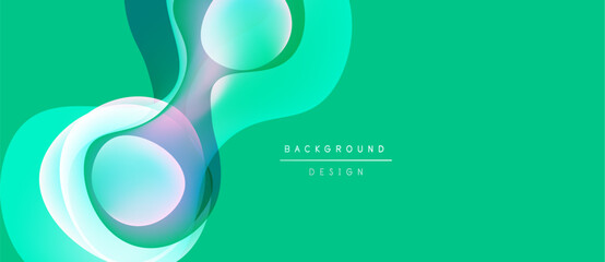 Abstract flowing shapes, teal background. Modern design elements create dynamic visual impact. Minimalist aesthetic, clean lines.