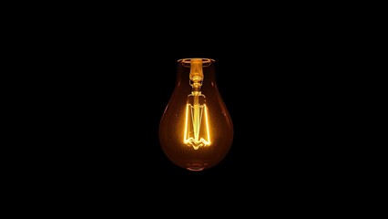 A glowing lightbulb against a dark backdrop, symbolizing creativity and bright ideas.