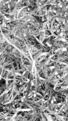 silver steel shavings with visible details. background or texture