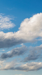 Obraz premium white nice clouds on a background of blue sky