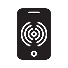 Near field communication contactless solid icon