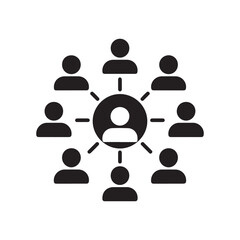 Remote work collaboration solid icon