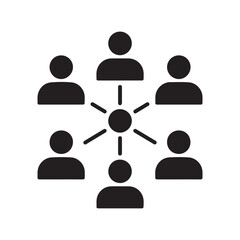 Team meeting online solid icon