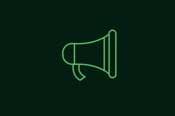 loudspeaker illustration in flat style design. Vector illustration.	
