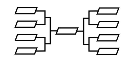 Simple tournament bracket icons ideal for sports competition layouts and event planning visuals.