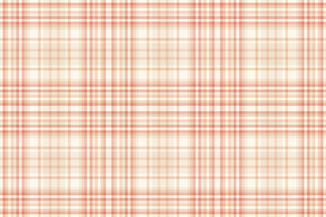 Pop texture check fabric, pano plaid background vector. Copy space pattern seamless tartan textile in orange and light colors.