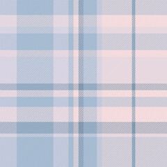 Simple check tartan texture, illustration vector textile fabric. Image plaid background seamless pattern in light and white colors.