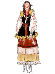 Ukrainian women folk art png