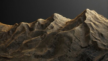Dramatic Mountain Range Landscape with Rugged Peaks and Shadowy Depths.