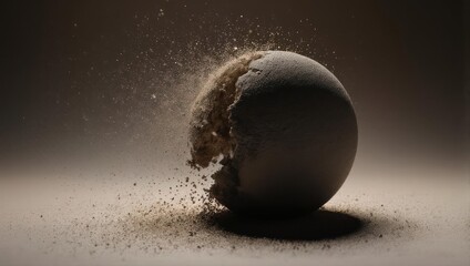 Earths Decay - A Visual Metaphor for Environmental Degradation and Global Crisis.