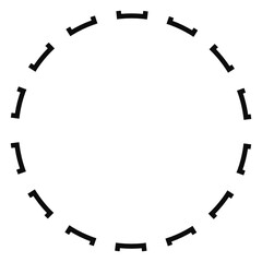 Minimalist circular frame with geometric elements, perfect for art, decoration, or creative projects.