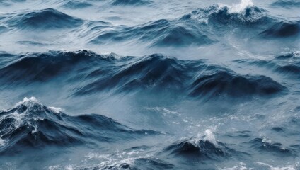 Turbulent Ocean Waves - A Dynamic Seascape of Rolling Water.