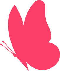 Butterfly icon colorful insect black silhouette and outline flat style vector illustration, flying moth design, decorative butterfly symbol graphic element.