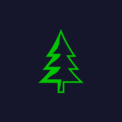 unique logo design illustration of pine tree, icon, symbol, abstract, minimalist, natural, idea, concept, template, leaf, landscape, outdoor, simple, home, corporate, company