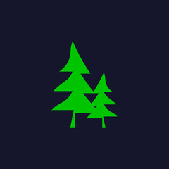 unique logo design illustration of pine tree, icon, symbol, abstract, minimalist, natural, idea, concept, template, leaf, landscape, outdoor, simple, home, corporate, company
