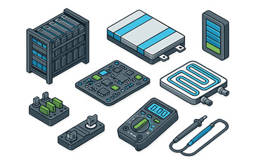 Modular battery cells, circuit board, thermal management system, and digital multimeter