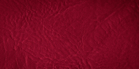 red natural leather with an interesting texture