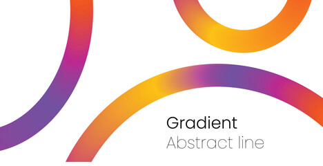 Minimal Gradient Arcs on White Background – Abstract Color Wave Design for Modern Branding and Backgrounds