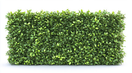 Bush or shrub wall isolated isolated on white background for graphic design.