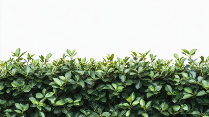 Bush or shrub wall isolated isolated on white background for graphic design.