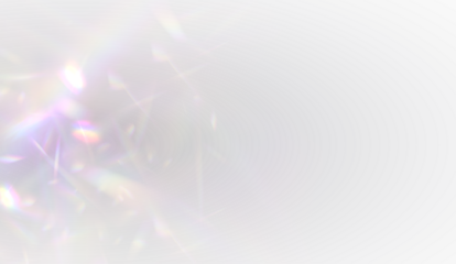 Crystal prism light overlays scatter rainbow streaks with soft glowing highlights. Lens glares enhance dreamy, magical compositions. Perfect for digital art and banners. PNG
