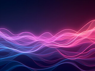 Neon gradient wave background