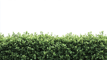Bush or shrub wall isolated isolated on white background for graphic design.