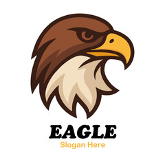 eagle logo illustration vector flat