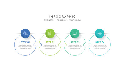 Business infographic template with 4 options, presentation graph. Business concept. vector illustrations 