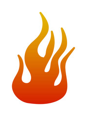 Simple and colorful flame design suitable for promotional materials and decorative projects.