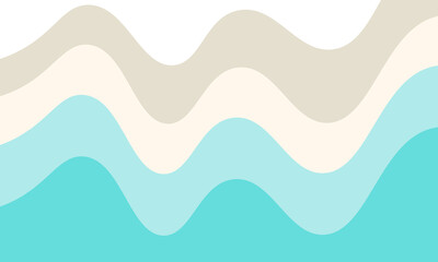 Curved flowing shapes in pastel blue and beige create a seamless abstract background, suitable for design and decoration purposes. vector illustration