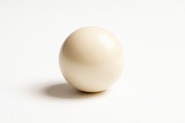 White Cue Ball Isolated – Billiards Equipment, Clean White Background