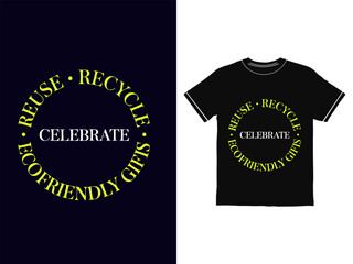 Vector T-shirt design with a label for apparel, fashion, and clothing template illustration