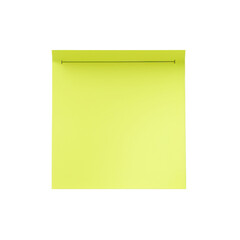 Bright Yellow Square Sticky Note with a Horizontal Line Mark Isolated on Black notepad paper, Isolated On White Background, Png Transparent