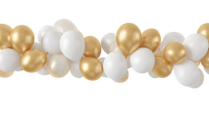 Celebration Balloons Garland, isolated on transparent background