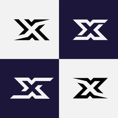 Letter X modern speed branding gaming monogram logo