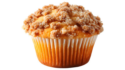 Crumb Topped Muffin, isolated on transparent background