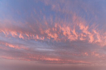 abstract background of dramatic cloudy sunset sky blue hour