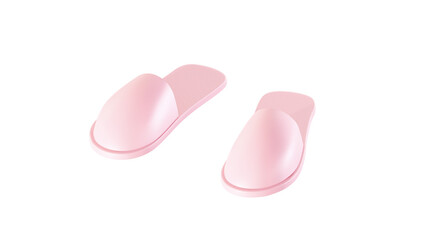 pink slipper 3D rendering