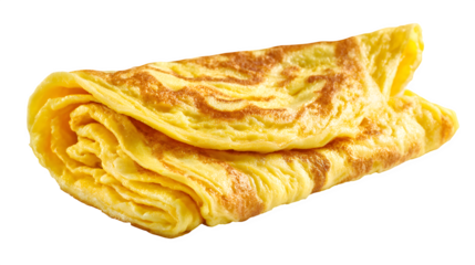 Folded Omelette, isolated on transparent background