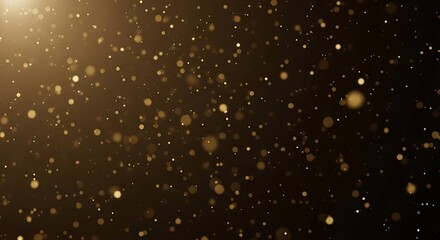 Golden Dust in Warm Light – Atmospheric Sparkle Particles on Dark Background
