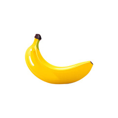 A vibrant yellow banana, symbolizing freshness and health, perfect for culinary and nutritional themes.