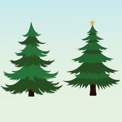 Realistic Christmas Tree Vector Illustration