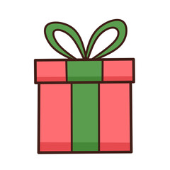 green gift box for celebrating christmas